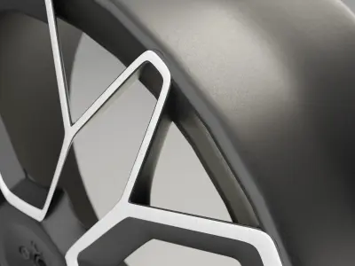 High Quality Tire Rim Low-poly 3D model