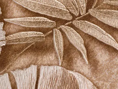 Tropical Embossed Palm Wallpaper Texture Texture