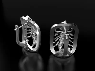 Scorpion earrings 3D print model