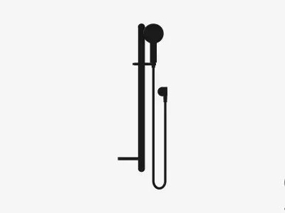 Shower - Rail - Luxury - Feather Low-poly 3D model