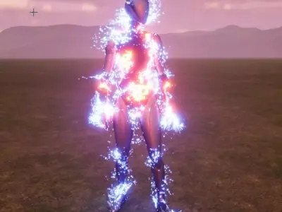 Unreal engine 5 Spawn particles at the edge of dissolving FX2 Low-poly 3D model
