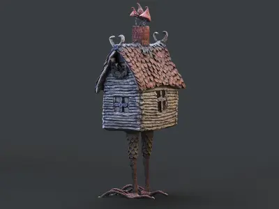 Garden Decor - Hut on Chicken Legs 3D model
