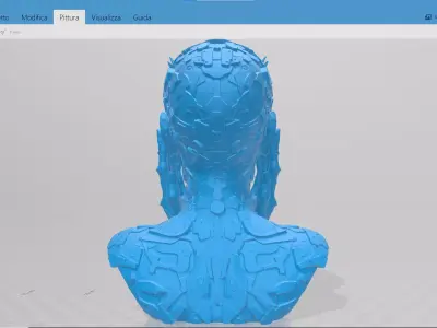 Cyberpunk Head STL 3D print model