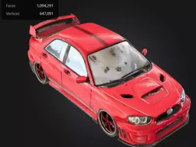 Sports Sedan 3D Model 3D model