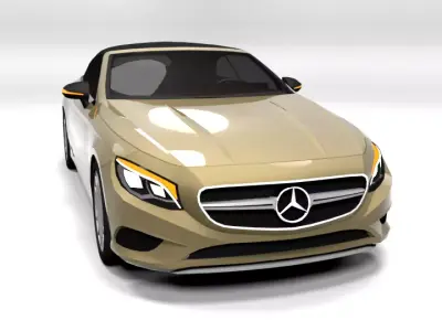 MERCEDES S CLASS CABRIO CLOSED 2017 LOWPOLY Low-poly 3D model