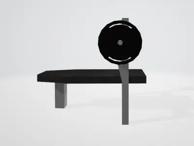 Ultimate Gym Bench Press 3D Model 3D model