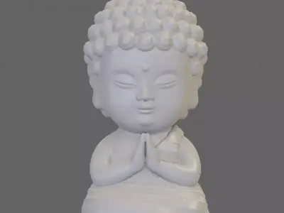 Baby Buddha sitting in the lotus for 3d print 3D print model