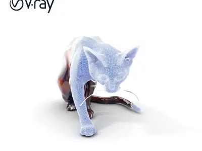Realistic Black Cat Model Pack for Animation and Games Low-poly 3D model