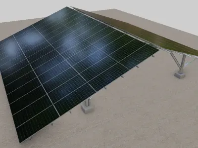 Solar Panel Steel Construction Type 20 3D model