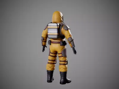 Hamzat suit  Low-poly 3D model