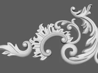 Central decor ornament for furniture 3D model 528