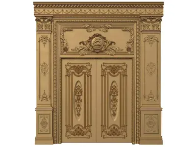 Classic door 3D model C 3D model