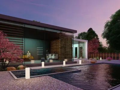 MODERN SMALL VILLA 3D model
