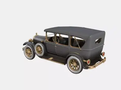 1910s Luxury Touring Car 3D Model Classic Pre War Automobile 3D model