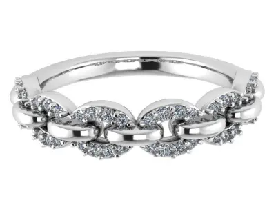 Chain Style Diamond Ring 0705 3D print model
