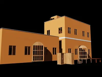 Kit furniture house Low-poly 3D model