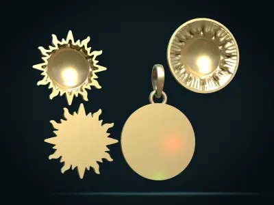 Sun Pendant III 3D print model