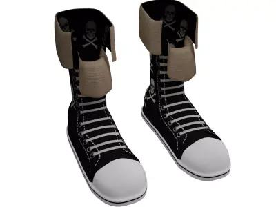 cartoon sport shoes Low-poly 3D model