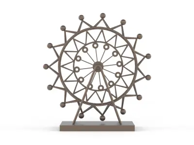 Retro Ferris Wheel 3D model