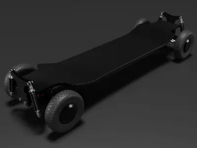 Electric Skateboard 3D model