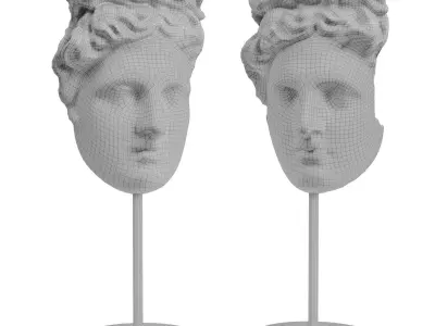 Apollo Belvedere mask Low-poly 3D model