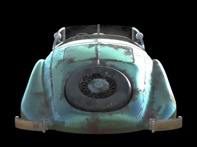 Rusty Mercedes-Benz 540K 3D model