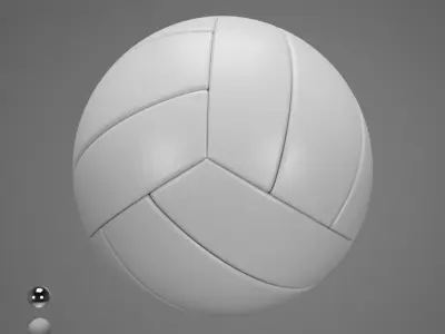 Volleyball White 3D model