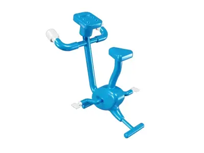 Cartoon Fitness Bike Low-poly 3D model