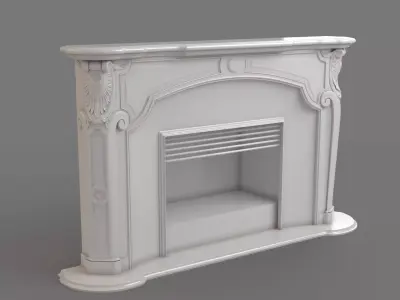 Classic Fireplace 3D model buy