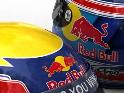 Helmet F1 2009 Mark Webber 3D model