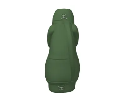 Backpack green cartoon 3D model