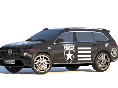 BENZ-GLS police car 3D model