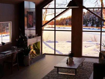 Interior House  Low-poly 3D model