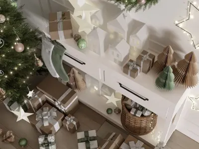 Christmas Decoration Set 01 3D model