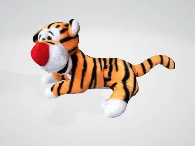 tiger plush toy 3D model