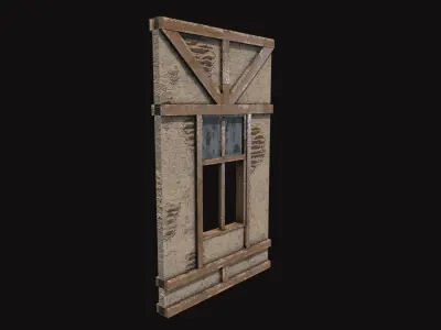 Medieval Wall V03 Low-poly 3D model