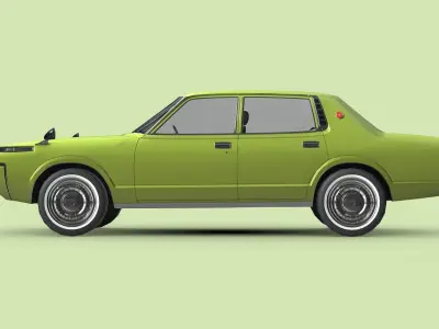 Toyota Crown MK4 1971 Low-poly 3D model
