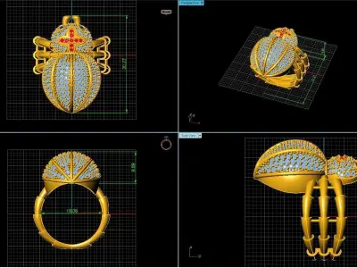 Spider ring 3D model