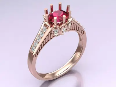 Diamond Ring - Womens Rings - N717302 3D print model