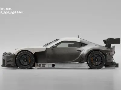 Automotive studio rendering setups 3D model