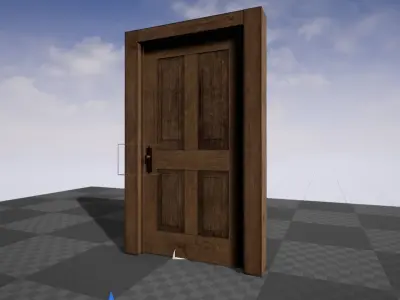 UE4 DoorBP Free low-poly 3D model