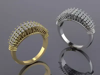 Jewelry Ring Gold 3D print model