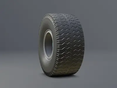 Wheel for tractor trailer PTS Free low-poly 3D model