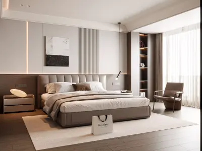 Master bedroom 3D model 3D model