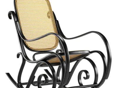 Vintage Rocking Armchair 3D model