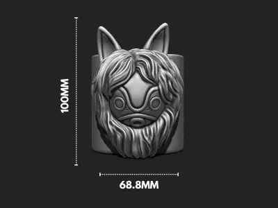 Anime Vase - Stuff Holder - 02 3D print model