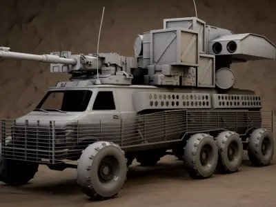 Armored Combat Truck  3D model