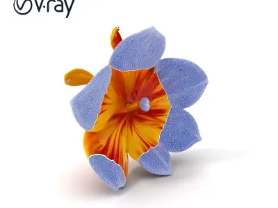 Vibrant Tropical Flower Model Pack Low-poly 3D model
