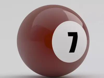 Pool Snooker Ball 7 3D model