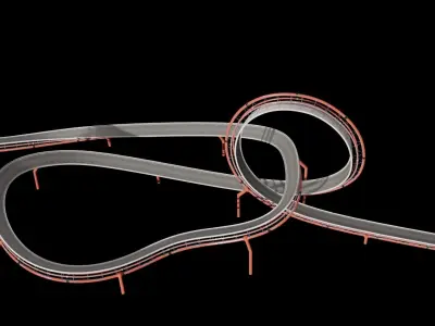 Stunt Track 3D Low-poly 3D model